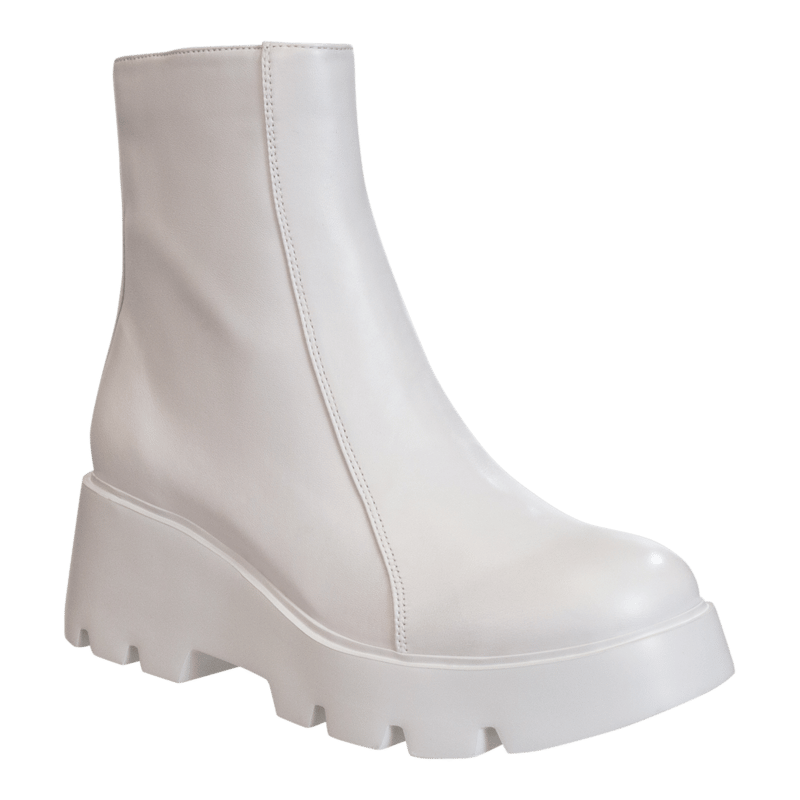 Shop Naked Feet Xenus Platform Ankle Boots In White