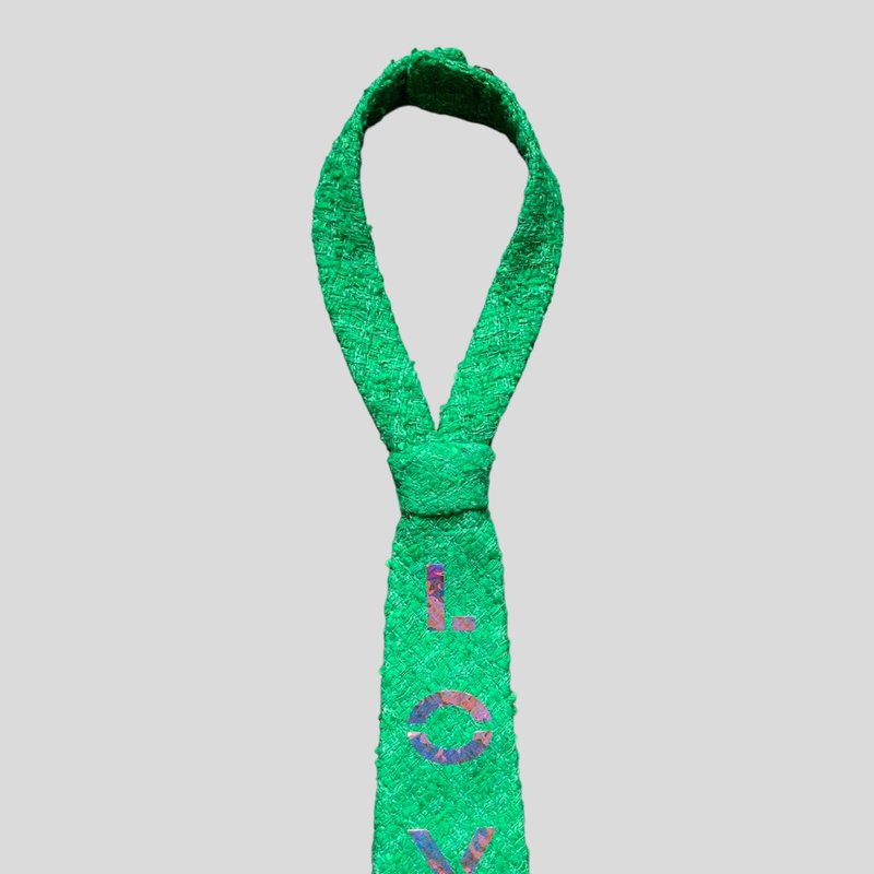 Shop Nandanie One Of A Kind:  X Hypnotiq Painted Kelly Petite Necktie In Green