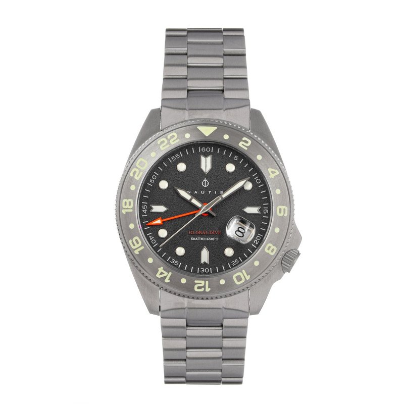 Nautis Global Dive Watch W/date In Grey