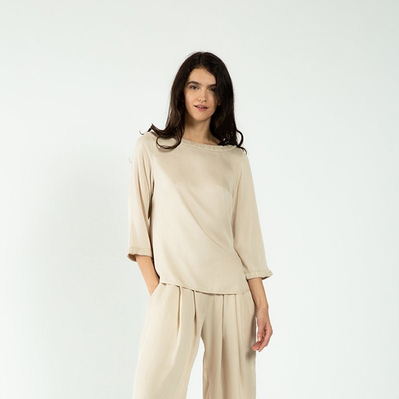 Neu Nomads Cropped Palazzo Pants In White