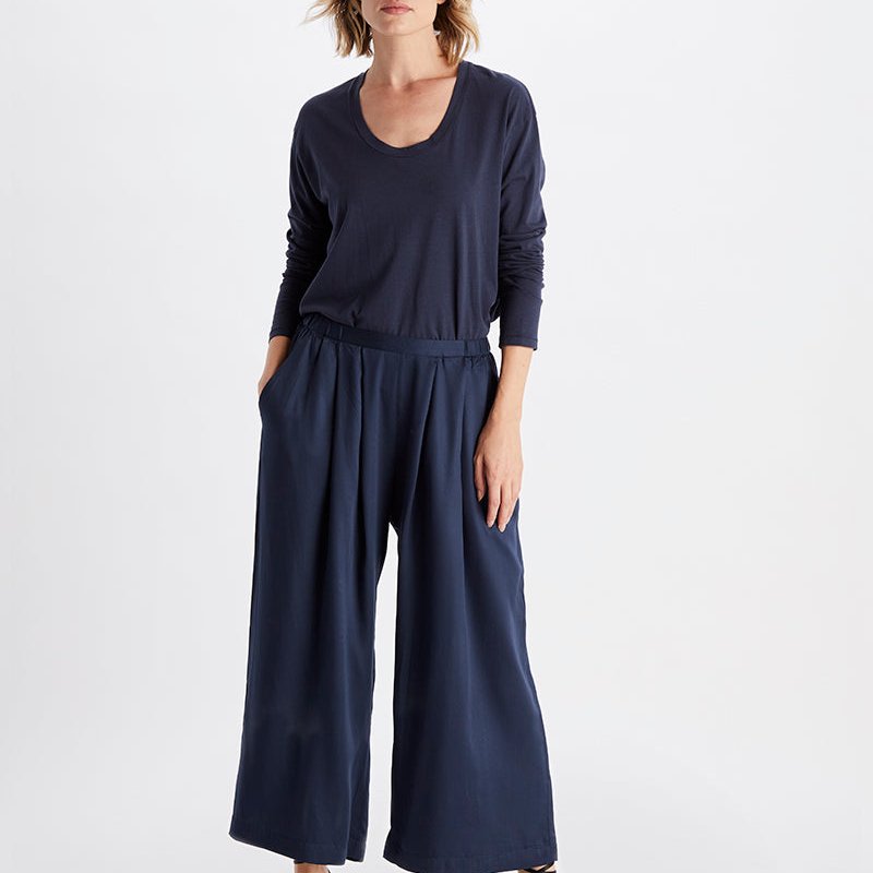 Neu Nomads Cropped Palazzo Pants In Blue