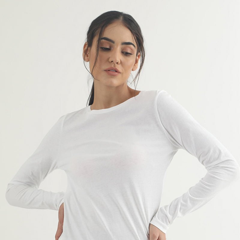 Neu Nomads Seacell Long Sleeve Crewneck Tee In White
