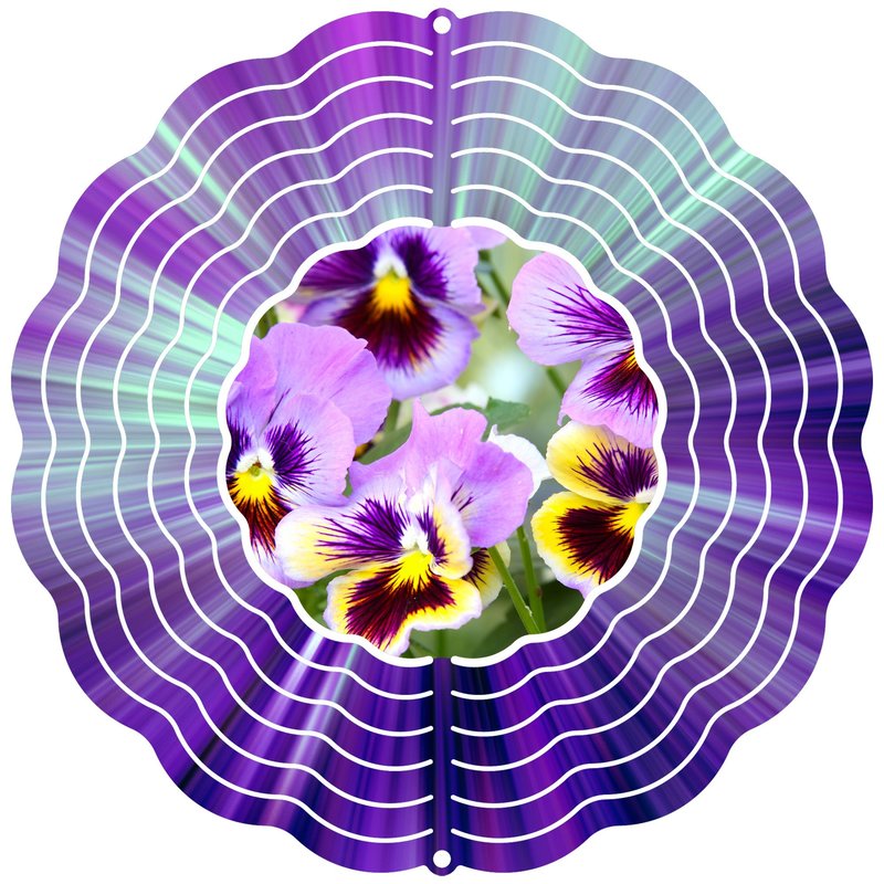 Next Innovations Pansy Wind Spinner In Purple