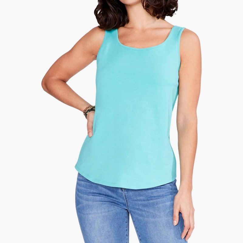 Shop Nic + Zoe Shirt Tail Perfect Tank In Blue