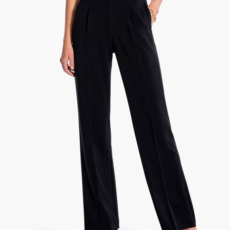 Nic + Zoe The Avenue Wide Leg Pleated Pant In Black
