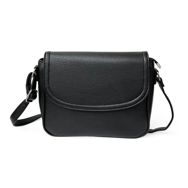 Nicci Crossbody With Front Flap In Black