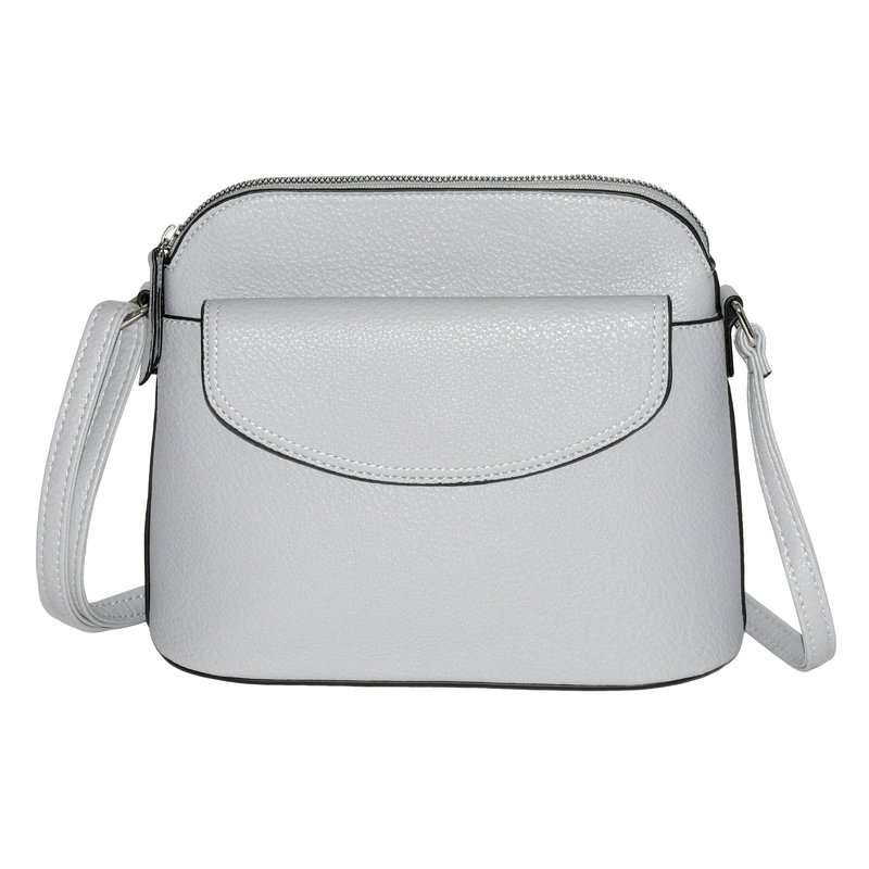 Shop Nicci Crossbody With Front Flap In Grey