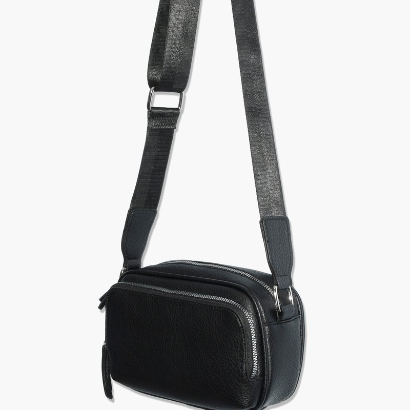 Shop Nicci Crossbody With Front Zipper Pocket In Black