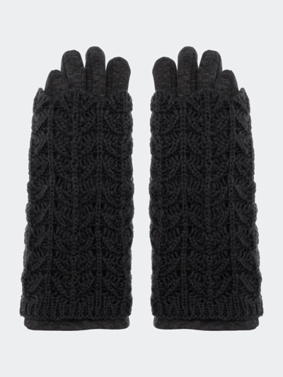 Nicci Ladies Knit Gloves With Cable Overlay Cuff product