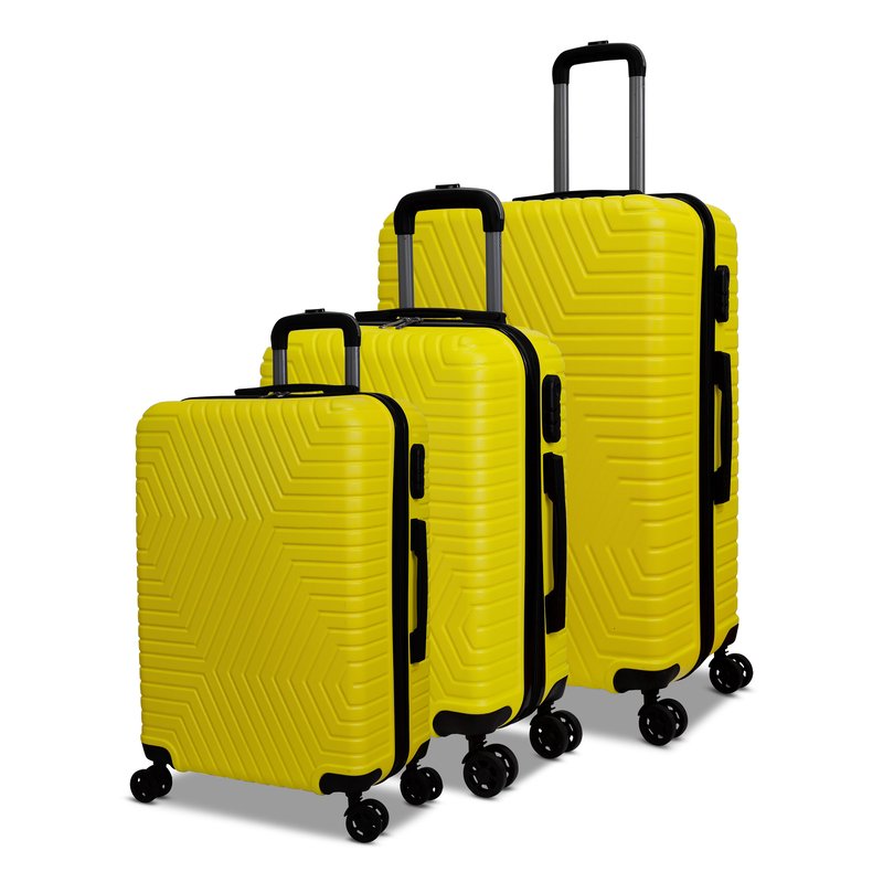 Nicci Lattitude Collection Luggage 3p Set In Yellow