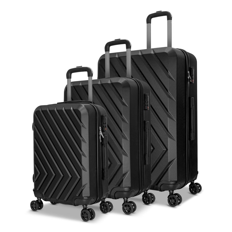 Nicci Luggage 3 Piece Set In Black