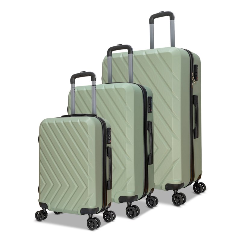 Nicci Luggage 3 Piece Set In Green