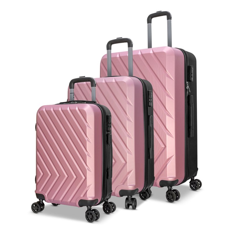 Nicci Luggage 3 Piece Set In Pink