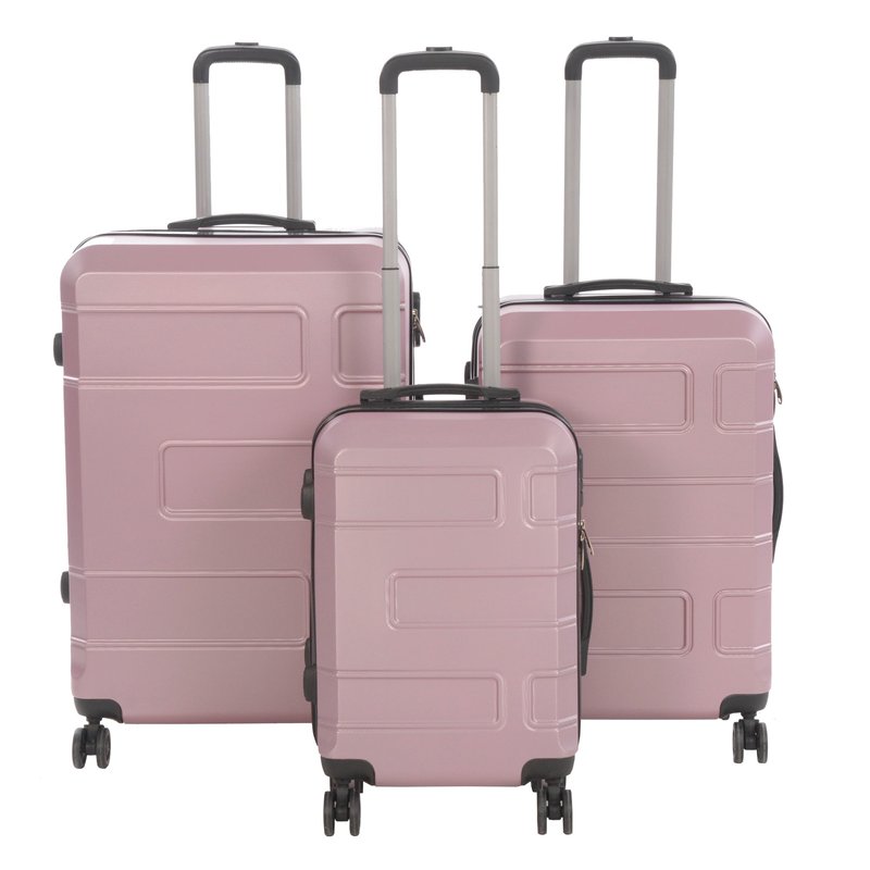 Nicci 3 Piece Luggage Set In Pink