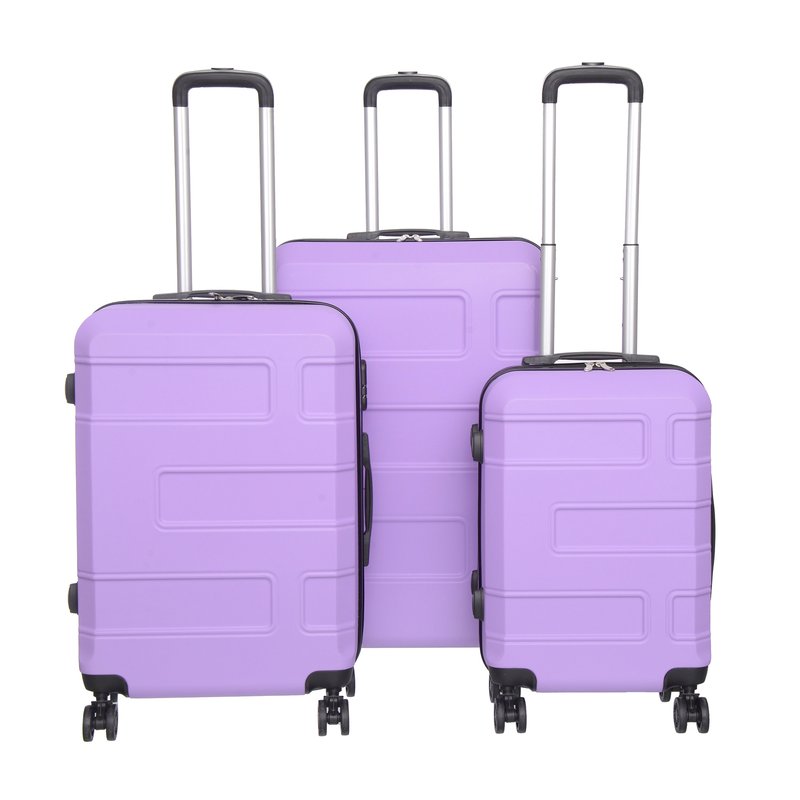 Nicci 3 Piece Luggage Set In Purple