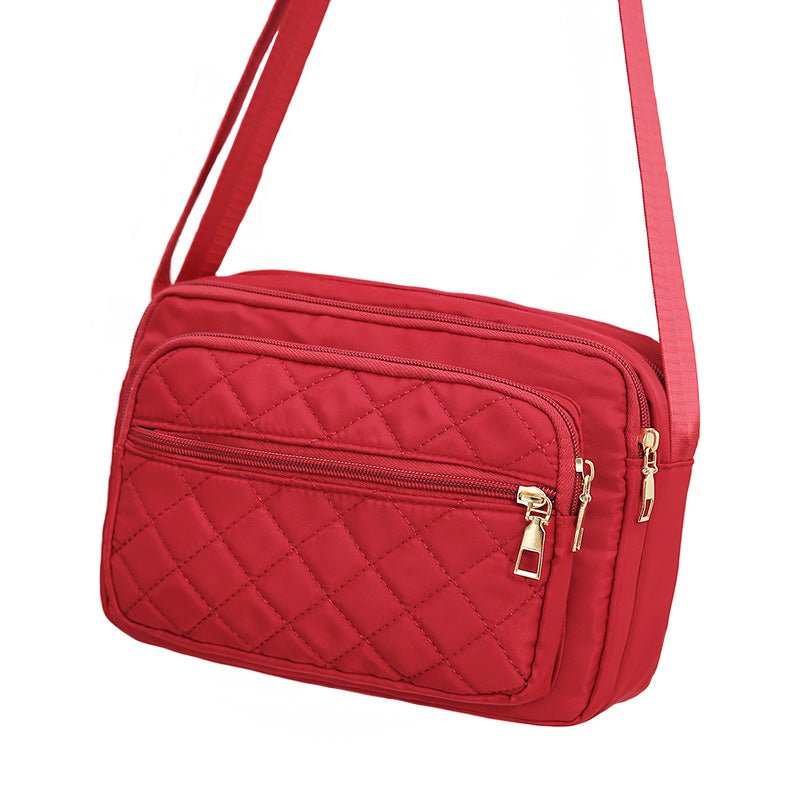 Nicci Nylon Quilted Bag In Red