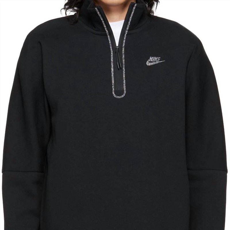 Shop Nike Men Sportswear Half-zip Sweatshirt Activewear In Black