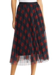 Belinda Plaid Skirt - Red