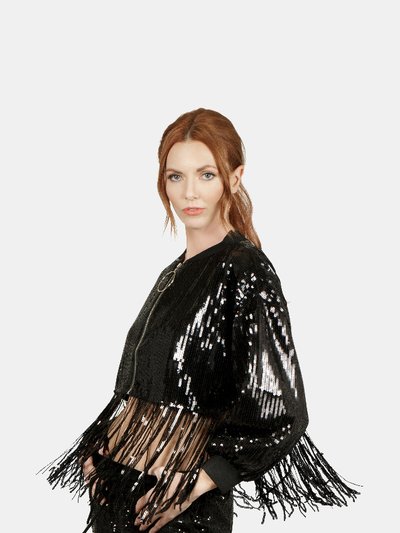 Nikki Lund Cherilyn Sequin Fringe Jacket product