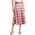 Jess Plaid Pleated Skirt - White/Red