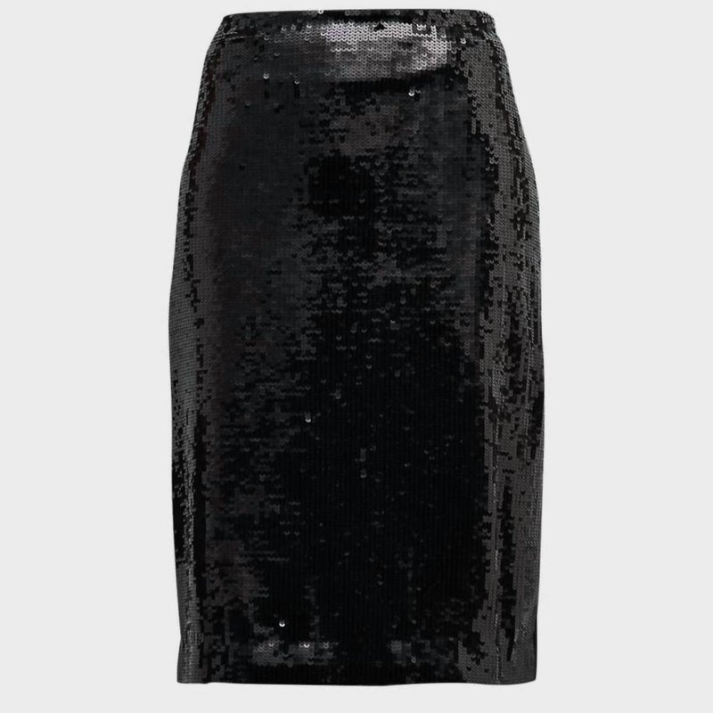 Shop Nili Lotan Bonne Sequin Skirt In Black