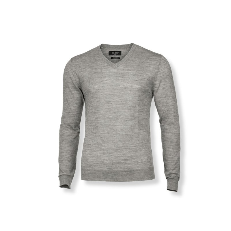 Nimbus Mens Ashbury Knitted V Neck Sweater In Grey