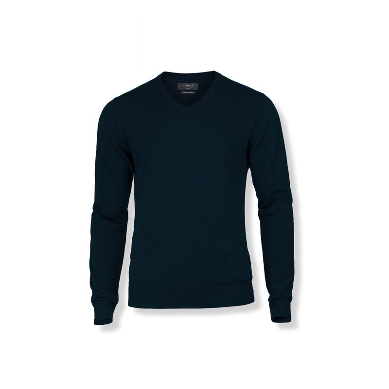 Nimbus Mens Ashbury Knitted V Neck Sweater In Blue