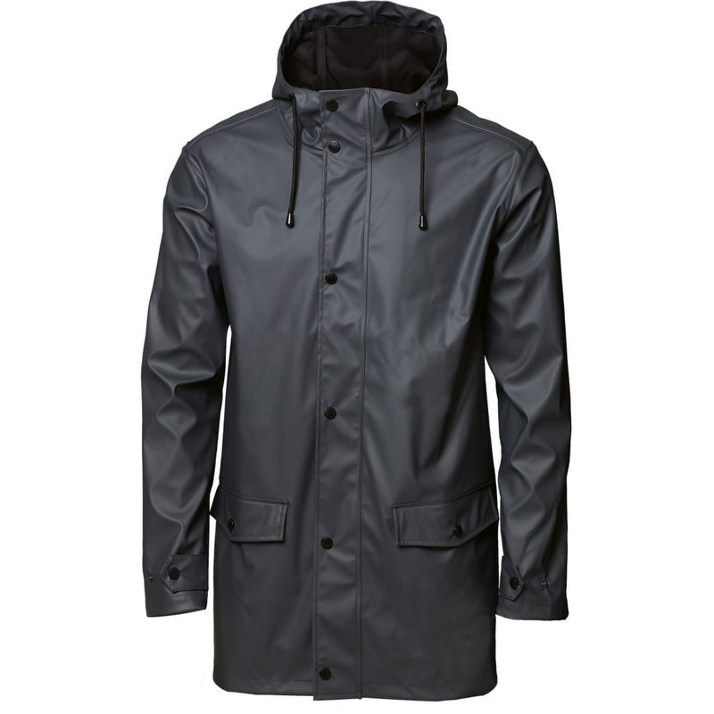 Nimbus Mens Huntington Hooded Waterproof Fashion Raincoat (charcoal) In Grey