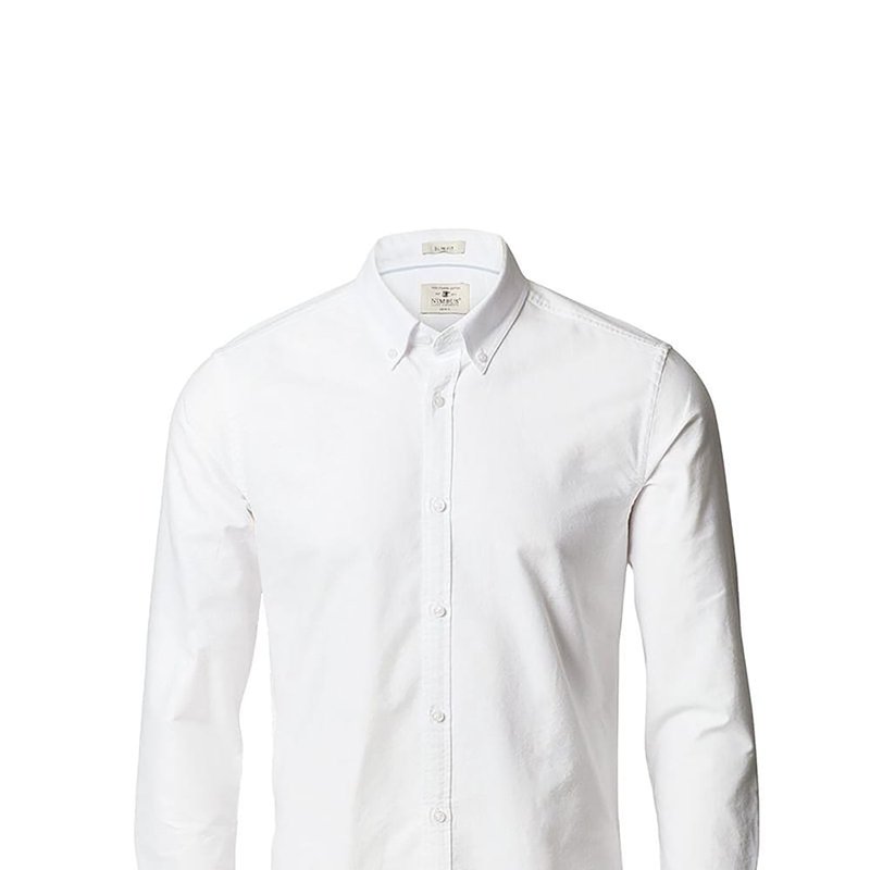 Nimbus Mens Rochester Slim Fit Long Sleeve Oxford Shirt (white)