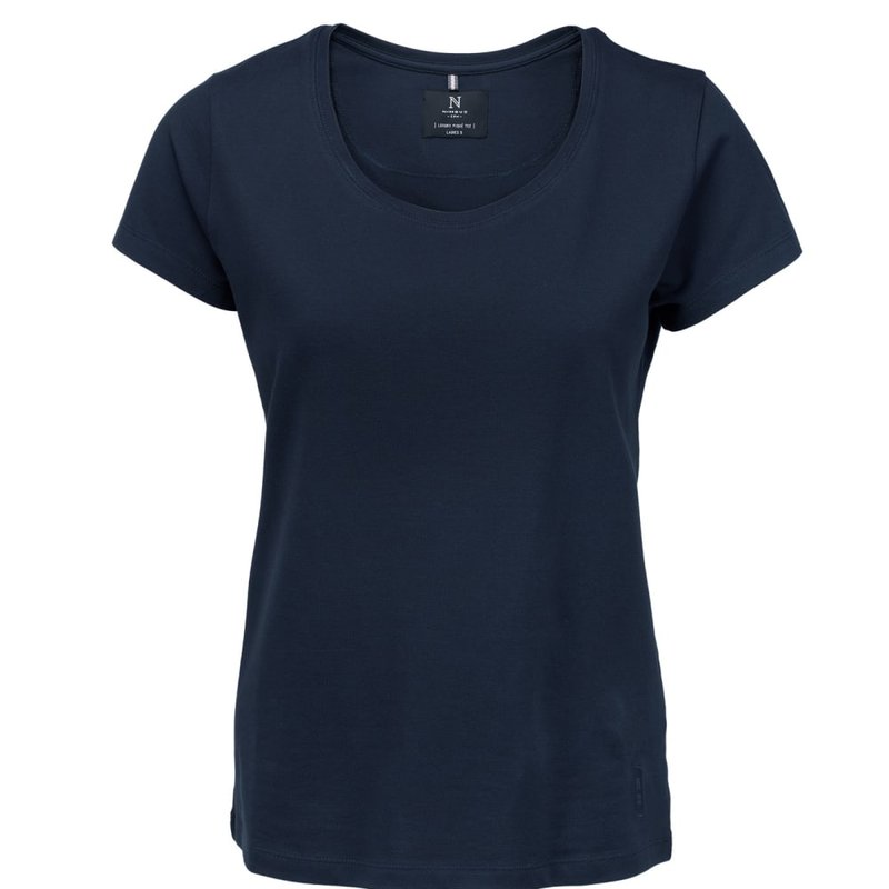 Nimbus Womens/ladies Danbury Pique Short Sleeve T-shirt (navy)
