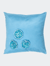 Minerve 20" x 20" Flowers Design Beige Throw Pillow (Set of 2) - Blue