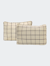 Windowpane Beige And Brown Cotton Coverlet Set