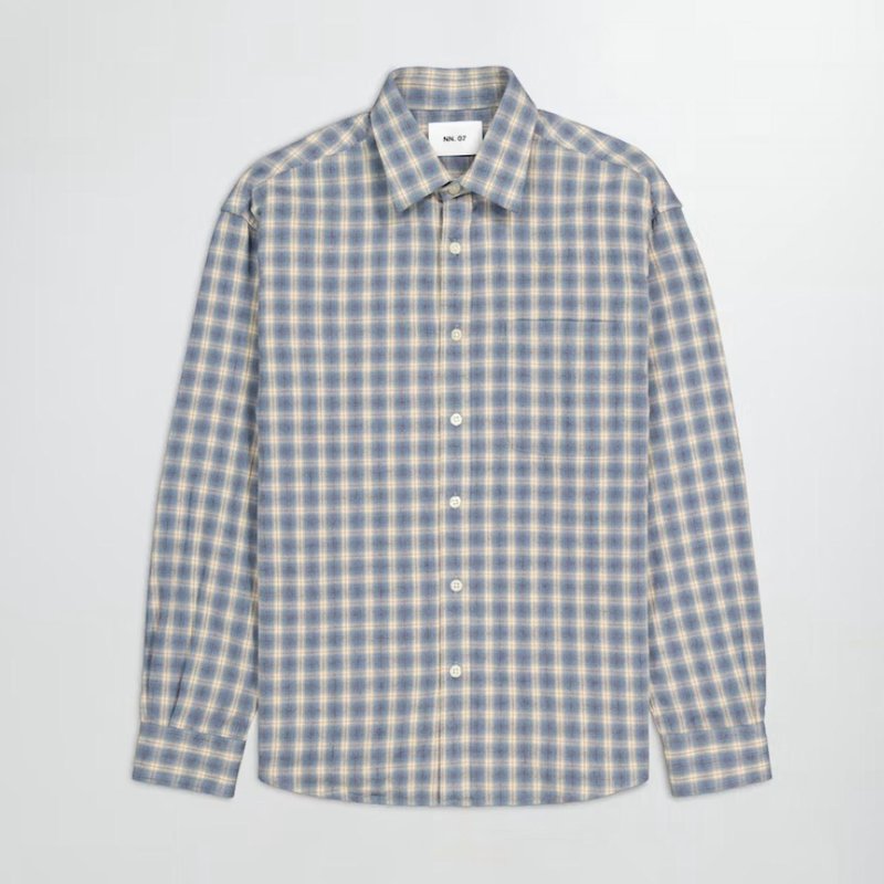 Shop Nn07 Men's Deon Shirt In Blue