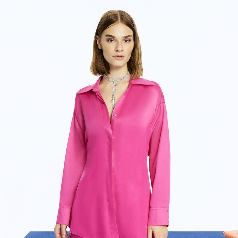 Nocturne Belted Shirt In Pink