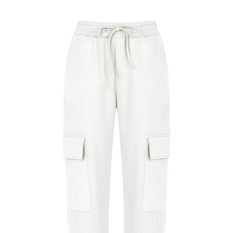 Shop Nocturne Cargo Pants With Elastic Waistband In White