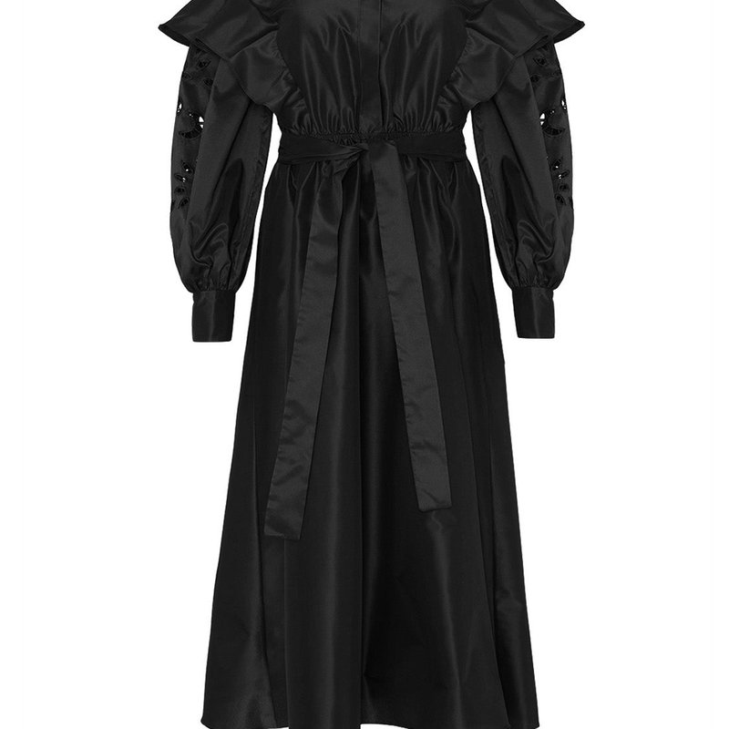 Nocturne Embroidered Dress In Black