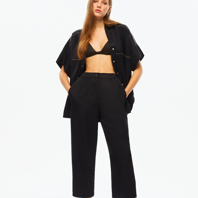Nocturne High-waisted Carrot Pants In Blue