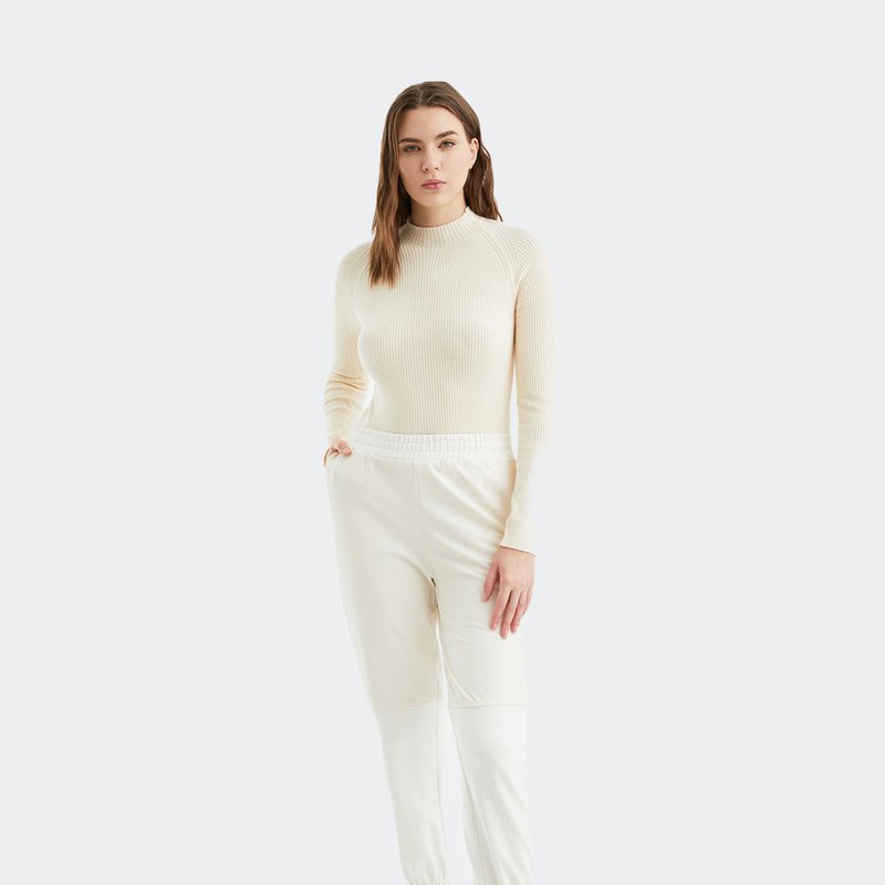 Shop Nocturne High-waisted Jogging Pants In White