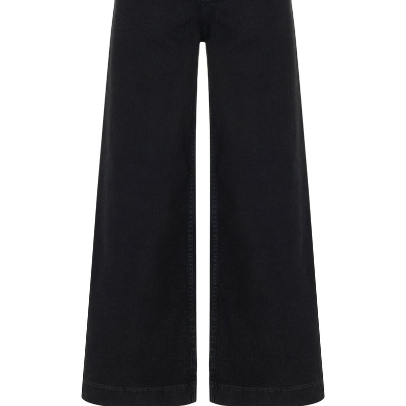 Nocturne High Waisted Wide Leg Jeans In Black