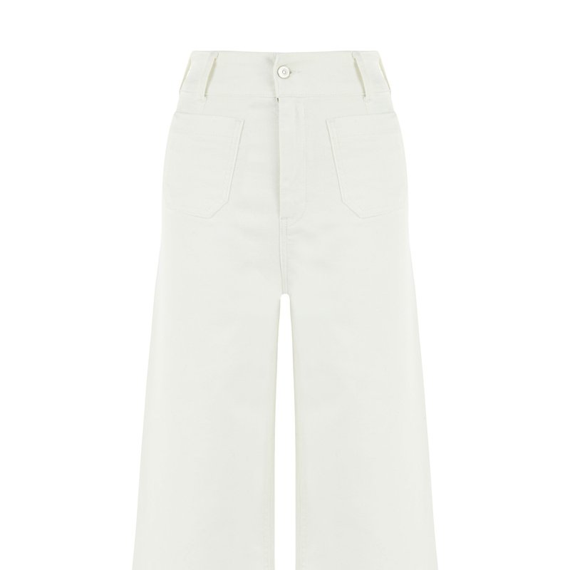 Shop Nocturne High Waisted Wide Leg Jeans In White