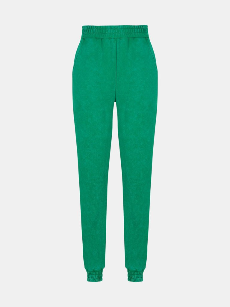 Knitted Jogging Pants - Green