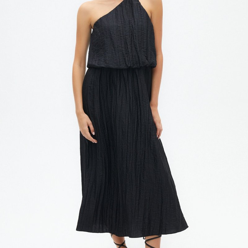 Shop Nocturne One Shoulder Dress With Accessory Detail In Black