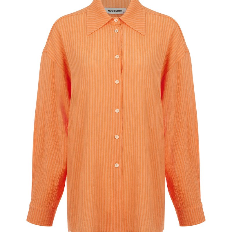Nocturne Oversized Twin Set Shirt In Orange