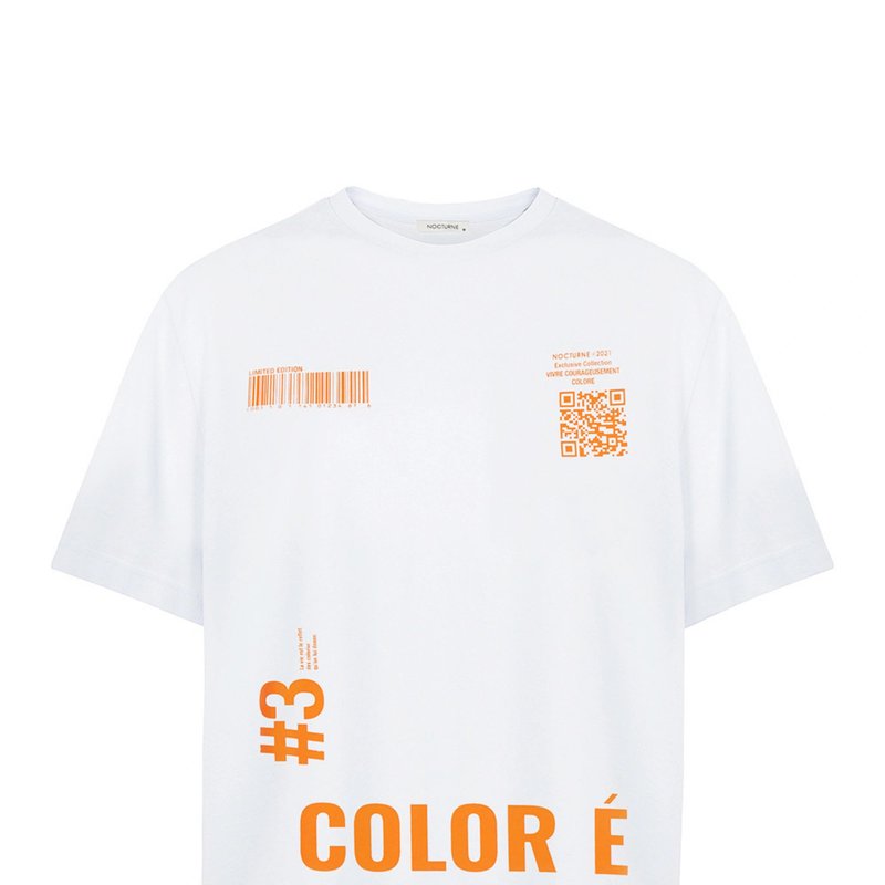 Shop Nocturne Printed Oversized T-shirt In Orange