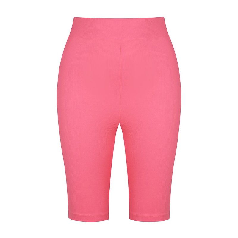 Shop Nocturne Ribbed Biker Shorts In Pink