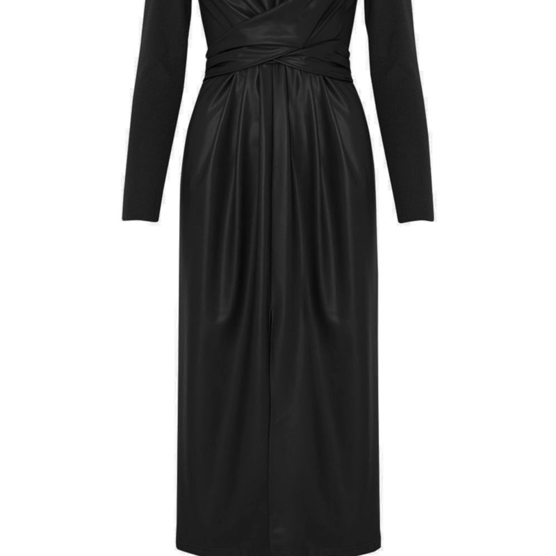 Nocturne Ruched Dress In Black