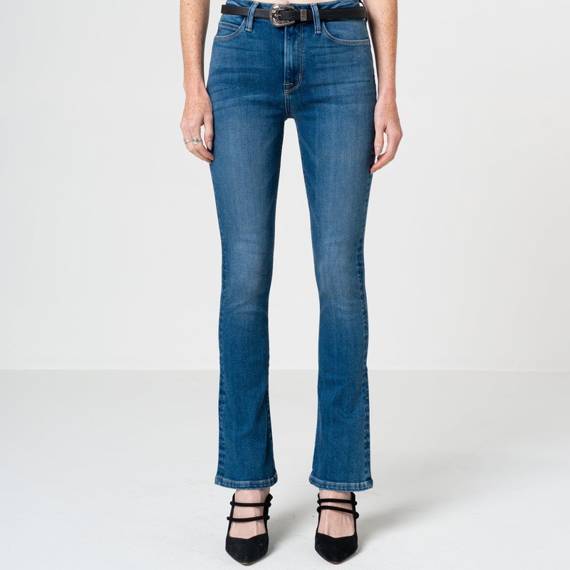 Noend Denim Cora Mid Rise Skinny Boot Jeans In Blue