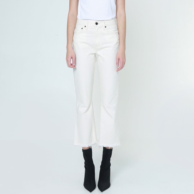Shop Noend Denim Farrah Kick Flare Jeans In White