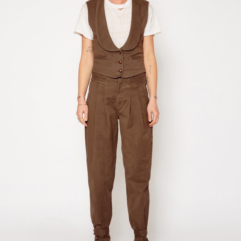 Noend Denim Syd Utility Balloon Pants In Coco In Brown
