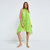 Ruffled Dress In Organic Cotton - Green - Green